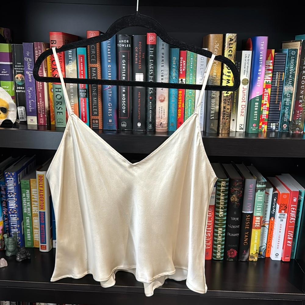 Reformation Cream Satin Camisole